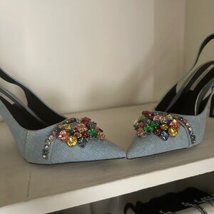 Gianni Bini Blue Embellished Heels